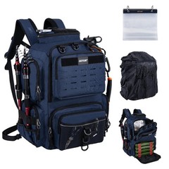 Fishing Backpack,900D Water-Resistant Tackle Backpack with Rod Holders, SBS Z…