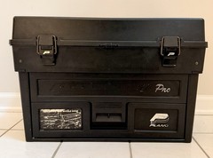 VINTAGE Plano Phantom Pro III Black 4 Drawer Fishing Tackle Box Lure Reel Case