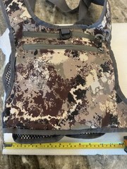 Bass Dash Fishing Vest Brown camo Tactical Style Storage Pockets Adjustable