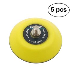3-Inch Dual-Action Hook & Loop Fastener Flexible Backing Plate, 5/16″-24 Thre…