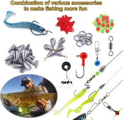 187/343pcs Fishing Accessories Kit, Organized Fishing Tackle Box with Tackle …