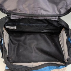 Okeechobee Fats Soft Tackle Bag Blue Tan 5 Pocket Shoulder Strap Fishing Gear
