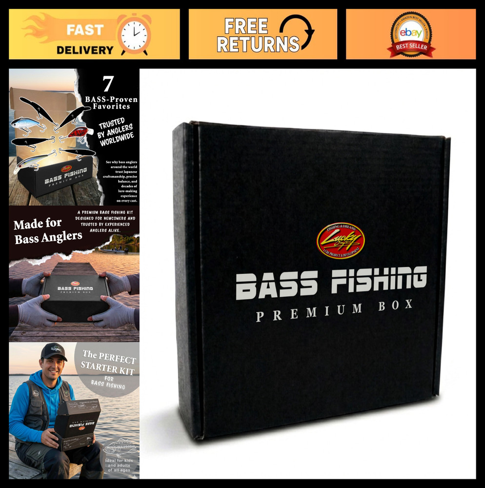 Premium Fishing Lures Box – 7 Freshwater Bass Tackle for Lake & River Fishing