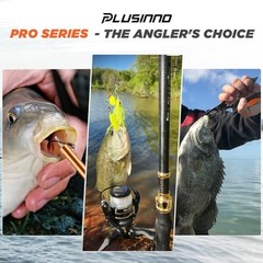 PLUSINNO Fishing Rod and Tackle Backpack Set with Fish Net and Tackle Box