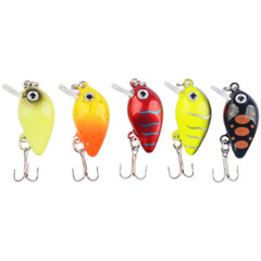 2g Plastic Crankbait Lure 3cm Slow Sinking for Small Fish Bass For Trout