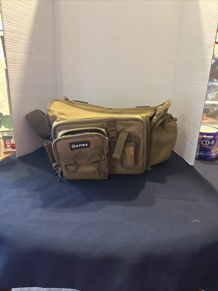 Gonex Fishing Tackle Bag, Water-Resistant Polyester Material