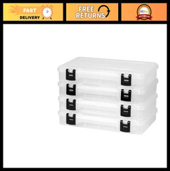 4-Pack Clear Tackle Storage Boxes with ProLatch Locking System, Fits 3700 Series