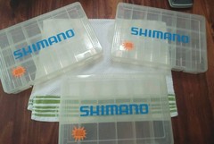 3 Shimano SHM-370 Plastic Tackle Box Tray, All Inserts