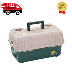 Plano 6-Tray Hip Roof Large Tackle Storage Box, Green/Sand