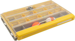 EDGE 3600 Premium Tackle Utility Box, Gray and Yellow with Clear Lid, Rust-Resis