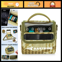 Water Resistant Tackle Bag for Fishing, Organize Spools & Gear, Bait Storage