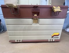 Vintage Plano 757 Fishing Tackle Box Top Storage With 4 Drawers Made In USA