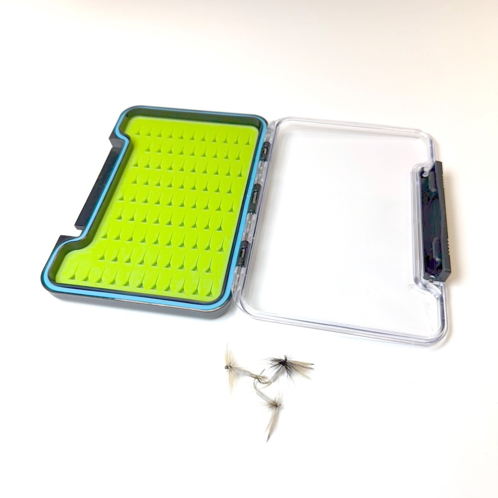 Waterproof Fly Box Silicone Pad Foam Transparent Portable Fishing Box – NEW