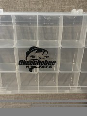 Okeechobee Fats Clear Plastic Tackle Utility Box Organizer Storage Compartment