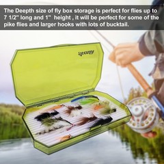 Deep Streamer Fly Box with Clear Lid Large Capacity Fly Fishing Storage Case …