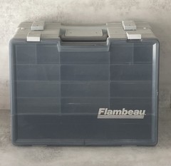 Flambeau Tri-Level Pro Tackle Box Gray Plastic Hard Case Fishing Vintage