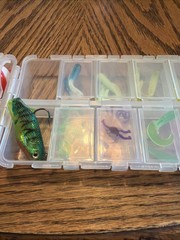 Small Tackle Tray With Assorted Lures &hooks