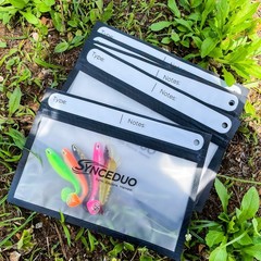 50pcs Soft Plastic Bait Bags 7″x5″ Reusable Storage with Label Strips for Fishin