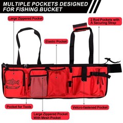 Fishing Ice Fishing Bucket Tool Organizer Bucket Caddy Tackle Bag 5Gallon Bucket