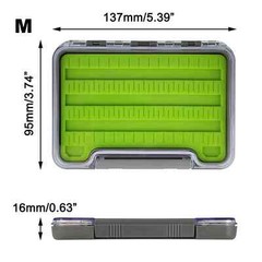 Aventik Waterproof Fly Box Silicone Pad Foam Clear Fishing Box Fish Storage
