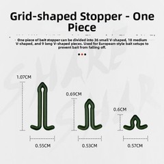 10 Piece Carp Bait Stopper Kit for Round Baits and Corn Kernels Fishing Gear