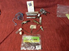 fishing tackle box lot reel an miscellaneous