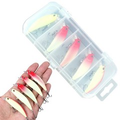 5 Piece Luminous Fishing Lure Set for Bass Trout Mackerel Salmon 56 58g