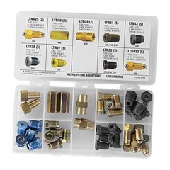 – Fitting Assortment Kit, Tube Nut, Union, Adapter, 9 Popular 3/16″ Metric