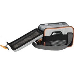 Tackle Bag W/ Trays Carrying Handle Easy-access Mesh Pocket Polyester Gray