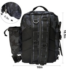 Fishing Tackle Shoulder Backpack Storage Gear Bag Water-Resistant Rod Holder New