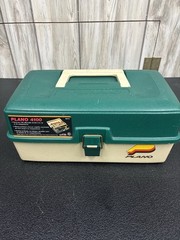 Vintage Plano 4100 Tackle Box Green/Tan W/ Tackle