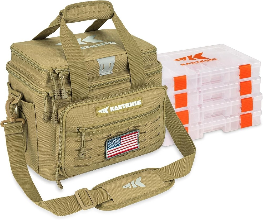 KastKing Karryall Tackle Bags Fishing With 4 * 3600 Tackle Trays Storage NEW!