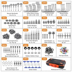 264/Organized Fishing Tackle Box with Tackle 397pcs Fishing Accessories Kit