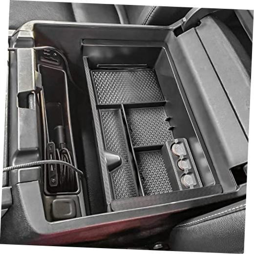 Center Console Organizer for 2014-2018 Chevy Silverado 1500 / GMC Sierra black