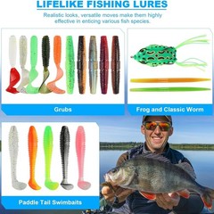 3 Layers Tackle Box with Tackle Included, 321Pcs Fishing Lures Kit Contains P…