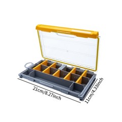 Fishing Tackle Case Removable Dividers Multifunction Storage Clear Lure Case
