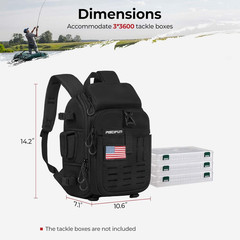 Fishing Tackle Backpack, Rod & Gear Holder, Water-Resistant | 15L