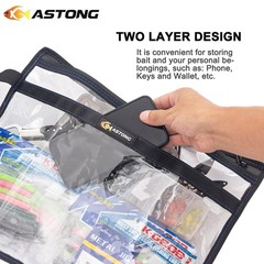 KASTONG 2 Layer Water-Proof Fishing Bait PVC Clear Storage Bag Tackle Set 3 Medi