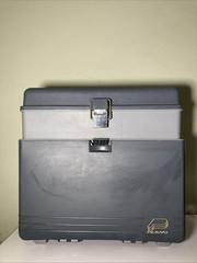 Vintage Plano 1233 Tackle Box Large Fishing Storage Case 3 Removable Drawers