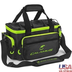 Fishing Tackle Storage Bag Water Resistant Organizer W/ Padded Strap & Pockets