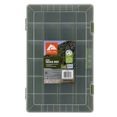 (2 pack) Ozark Trail Large Plastic Tray Fishing Tackle Box 3700, Green