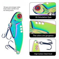 3D Eye Fishing Lures 3.5g to 18g Made of Synthetic Materials for Sea Fishing
