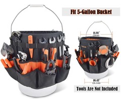 WELKINLAND 5 gallon bucket tool organizer, 5 gallon bucket holder, bucket lin…