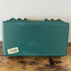 Plano 4100 Tackle Box Green Beige 1 Tray 16 Adjustable Compartments Vintage USA