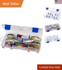 3003 Tuff Tainer Fishing Tackle Box – 9 Adjustable Dividers & 18 Compartments