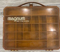 Magnum By Plano Storage Fishing Tackle Organizer Box 14 x 11 x 2 Dividers