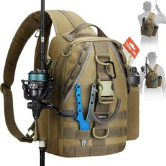 Lightweight Fishing Backpack Sling Bag Storage Gear Equipment Rod Holder