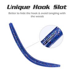 30/50/78/100Pcs Senko Worms Kit – 4″/5″ Soft Plastic Fishing Lures with Sa