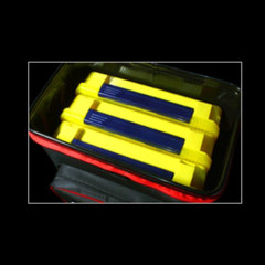 Deps Tackle Box with 8 Dividers 3043NDD Yellow x Navy Large Capacity NEW Japan