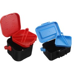 2 Pcs Bait Preservation Box Plastic Worm for Fishing Live Container